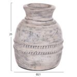 ΔΙΑΚΟΣΜΗΤΙΚΟ ΕΠΙΤΡΑΠΕΖΙΟ ΒΑΖΟ VERMO HM4393 ΤΕΡΑΚΟΤΑ ΣΕ ΑΝΟΙΧΤΟ ΓΚΡΙ Φ21x25Υεκ. - Image 2