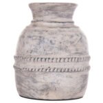 ΔΙΑΚΟΣΜΗΤΙΚΟ ΕΠΙΤΡΑΠΕΖΙΟ ΒΑΖΟ VERMO HM4393 ΤΕΡΑΚΟΤΑ ΣΕ ΑΝΟΙΧΤΟ ΓΚΡΙ Φ21x25Υεκ. - Image 3