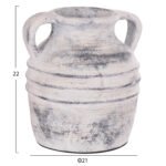 ΔΙΑΚΟΣΜΗΤΙΚΟ ΕΠΙΤΡΑΠΕΖΙΟ ΒΑΖΟ VERMO HM4398 ΤΕΡΑΚΟΤΑ ΣΕ ΑΝΟΙΧΤΟ ΓΚΡΙ Φ21x22Υεκ. - Image 2