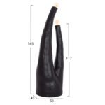 ΔΙΑΚΟΣΜΗΤΙΚΟ ΦΩΤΙΣΤΙΚΟ ΔΑΠΕΔΟΥ TUSKEN HM4702.01 FIBER CEMENT-ΜΑΥΡΟ 50x43x145Υεκ. - Image 2