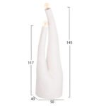 ΔΙΑΚΟΣΜΗΤΙΚΟ ΦΩΤΙΣΤΙΚΟ ΔΑΠΕΔΟΥ TUSKEN HM4702.02 FIBER CEMENT-ΛΕΥΚΟ 50x43x145Υεκ - Image 2