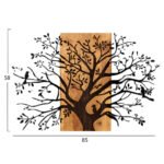 ΔΙΑΚΟΣΜΗΤΙΚΟ ΤΟΙΧΟΥ ΔΕΝΤΡΟ HM4806-ΦΥΛΛΑ ΜΕΤΑΛΛΟΥ ΜΑΥΡΑ-ΞΥΛΟ 85x3(βάθος)x58Υεκ. - Image 3