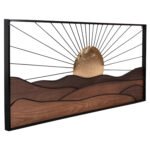 ΔΙΑΚΟΣΜΗΤΙΚΟ ΤΟΙΧΟΥ HM4219 ΔΙΑΦΟΡΕΣ ΑΠΟΧΡΩΣΕΙΣ ΞΥΛΟΥ-ΜΑΥΡΟ ΜΕΤΑΛΛΟ 117x3x50Υεκ. - Image 3