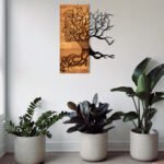 ΔΙΑΚΟΣΜΗΤΙΚΟ ΤΟΙΧΟΥ HM4804-ΦΥΛΛΑ ΜΕΤΑΛΛΟΥ ΜΑΥΡΑ-ΞΥΛΟ 45x3(βάθος)x58Υεκ. - Image 2