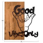 ΔΙΑΚΟΣΜΗΤΙΚΟ ΤΟΙΧΟΥ HM4810-ΜΕΤΑΛΛΟ ΣΕ ΜΑΥΡΟ-ΞΥΛΟ 50x3(βάθος)x58Υεκ. - Image 3