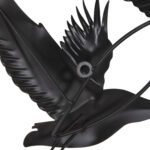 ΔΙΑΚΟΣΜΗΤΙΚΟ ΤΟΙΧΟΥ ΜΕΤΑΛΛΙΚΟ HM4208 ΠΟΥΛΙΑ ΣΕ ΓΚΡΙ-ΧΡΥΣΟ 90x46Υ εκ. - Image 6