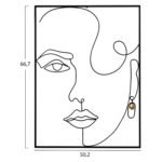 ΔΙΑΚΟΣΜΗΤΙΚΟ ΤΟΙΧΟΥ ΜΕΤΑΛΛΙΚΟ ΜΑΥΡΟ HM7549 50.2x66.7x3.2 - Image 2