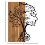 ΔΙΑΚΟΣΜΗΤΙΚΟ ΤΟΙΧΟΥ ΟΨΗ ΓΥΝΑΙΚΑΣ HM4754-ΜΕΤΑΛΛΟ ΜΑΥΡΟ-ΞΥΛΟ 43x3(βάθος)x58Υεκ. - Image 3