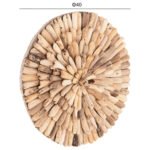 ΔΙΑΚΟΣΜΗΤΙΚΟ ΤΟΙΧΟΥ ΣΤΡΟΓΓΥΛΟ CHIIKI HM4297 DRIFTWOOD ΣΕ ΦΥΣΙΚΟ Φ40 εκ. - Image 2