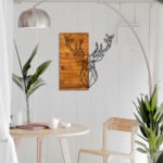 ΔΙΑΚΟΣΜΗΤΙΚΟ ΤΟΙΧΟΥ ΞΥΛΙΝΟ ΜΕ ΜΕΤΑΛΛΙΚO ΤΑΡΑΝΔΟ HM7332 56Χ3Χ58 εκ. - Image 2