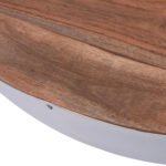 ΔΙΑΚΟΣΜΗΤΙΚΟ ΤΡΑΠΕΖΙ ΣΑΛΟΝΙΟΥ BOWL Φ90X40Yεκ. ΛΕΥΚΟ ΜΕ ΞΥΛΟ ΑΚΑΚΙΑΣ HM8717.03 - Image 3