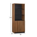 ΕΠΑΓΓΕΛΜΑΤΙΚΗ ΒΙΒΛΙΟΘΗΚΗ ΓΡΑΦΕΙΟΥ SUPREME HM2354 80x40x200Υ εκ. - Image 2