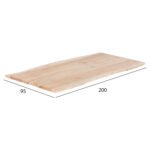 ΕΠΙΦΑΝΕΙΑ ΤΡΑΠΕΖΙΟΥ ΑΠΟ ΜΑΣΙΦ ΞΥΛΟ ΑΚΑΚΙΑΣ HM8506.21 ΦΥΣΙΚΟ ΧΡΩΜΑ 200x95x4εκ. - Image 2