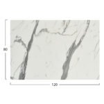 ΕΠΙΦΑΝΕΙΑ ΤΡΑΠΕΖΙΟΥ HPL ΟΡΘΟΓΩΝΙΑ HM5840.31 WHITE MARBLE 120x80εκ. - Image 2