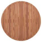 ΕΠΙΦΑΝΕΙΑ ΤΡΑΠΕΖΙΟΥ ΣΤΡΟΓΓΥΛΗ HM18134 ΞΥΛΟ TEAK--ΦΥΣΙΚΟ Φ80x4(πάχος)εκ. - Image 3