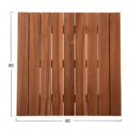 ΕΠΙΦΑΝΕΙΑ ΤΡΑΠΕΖΙΟΥ ΞΥΛΟ TEAK-ΦΥΣΙΚΟ ΤΕΤΡΑΓΩΝΗ HM6139 ΜΑΣΙΦ 80x80x4(πάχος)εκ. - Image 2