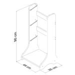 ΕΠΙΠΛΟ ΑΠΟΘΗΚΕΥΣΗΣ FRED HM18207.01 ΛΕΥΚΗ ΜΕΛΑΜΙΝΗ 44x35x90Υεκ. - Image 2