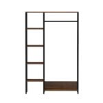 ΕΠΙΠΛΟ ΕΙΣΟΔΟΥ/ΑΝΟΙΧΤΗ ΝΤΟΥΛΑΠΑ ARANJA HM18082 ΜΕΤΑΛΛΟ ΜΑΥΡΟ-ΜΕΛΑΜΙΝΗ ΚΑΦΕ 90x30x140Υεκ. - Image 3