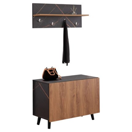 Αγόρασε ΕΠΙΠΛΟ ΕΙΣΟΔΟΥ DELPHINE HM8876.12 ΜΕΛΑΜΙΝΗ ΣΕ ΦΥΣΙΚΟ-ΜΑΥΡΟ ΜΑΡΜΑΡΟ 80x31.5x52Yεκ σε μοναδική τιμή στο clickforshop.gr