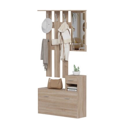 Αγόρασε ΕΠΙΠΛΟ ΕΙΣΟΔΟΥ ΜΕ ΚΑΘΡΕΦΤΗ GORN HM2473.01 ΜΕΛΑΜΙΝΗ ΣΕ ΣΟΝΑΜΑ 90x24x190Υεκ σε μοναδική τιμή στο clickforshop.gr