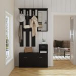 ΕΠΙΠΛΟ ΕΙΣΟΔΟΥ ΜΕ ΚΑΘΡΕΦΤΗ GORN HM2473.02 ΜΕΛΑΜΙΝΗ ΣΕ WENGE 90x24x190Υεκ - Image 5