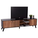 Αγόρασε ΕΠΙΠΛΟ ΤΗΛΕΟΡΑΣΗΣ KRUDEN HM9447.11 ΜΕΛΑΜΙΝΗ ΣΕ ΜΑΥΡΟ-ΦΥΣΙΚΟ 180x40x51Υεκ. σε μοναδική τιμή στο clickforshop.gr