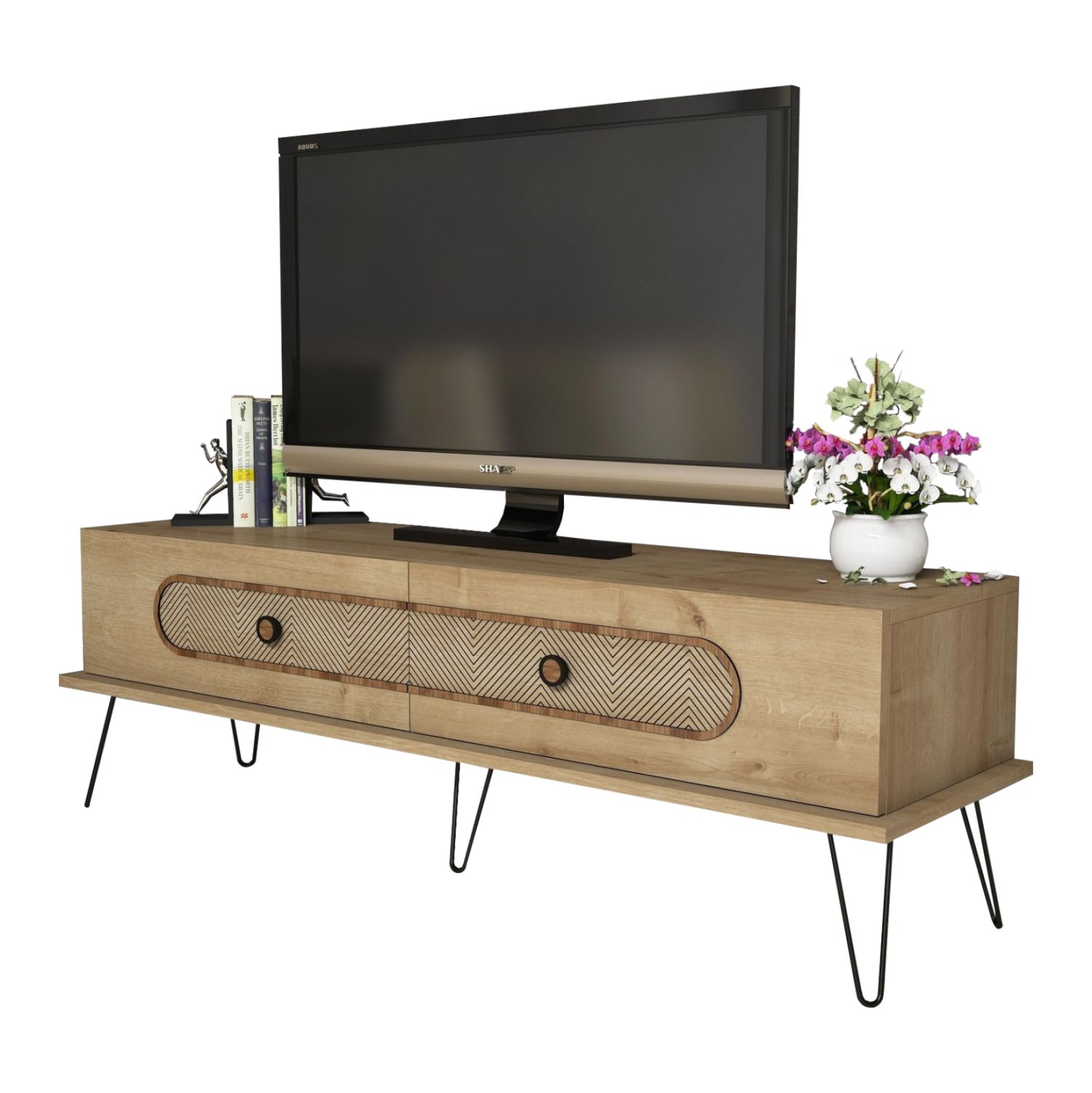 ΕΠΙΠΛΟ ΤΗΛΕΟΡΑΣΗΣ HM9511.02 ΜΕΛΑΜΙΝΗΣ ΦΥΣΙΚΟ OAK ΧΡΩΜΑ ΜΕΤΑΛΛΙΚΑ ΠΟΔΙΑ 145x40x45Yεκ. Αγόρασε ΕΠΙΠΛΟ ΤΗΛΕΟΡΑΣΗΣ HM9511.02 ΜΕΛΑΜΙΝΗΣ ΦΥΣΙΚΟ OAK ΧΡΩΜΑ ΜΕΤΑΛΛΙΚΑ ΠΟΔΙΑ 145x40x45Yεκ. σε μοναδική τιμή στο clickforshop.gr