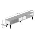 ΕΠΙΠΛΟ ΤΗΛΕΟΡΑΣΗΣ HM9512.02 ΜΕΛΑΜΙΝΗΣ ΚΑΡΥΔΙ ΚΑΙ ΟΨΗ ΜΑΥΡΟΥ ΜΑΡΜΑΡΟΥ 180x35x40Yεκ. - Image 2