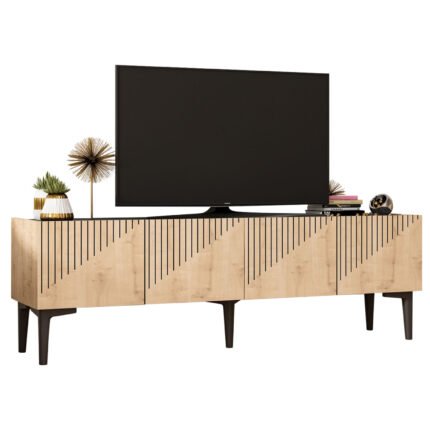 Αγόρασε ΕΠΙΠΛΟ ΤΗΛΕΟΡΑΣΗΣ ΣΕ ΦΥΣΙΚΟ ΧΡΩΜΑ ΚΑΙ ΕΠΙΦΑΝΕΙΑ ΜΑΥΡΟ ΜΑΡΜΑΡΟ 154x37x45Yεκ.HM9435.01 σε μοναδική τιμή στο clickforshop.gr