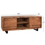 ΕΠΙΠΛΟ TV HM8185.11 NICOLE ΑΠΟ ΜΑΣΙΦ ΞΥΛΟ ΑΚΑΚΙΑΣ ΦΥΣΙΚΟ 160x45x57Υεκ. - Image 2