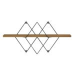 ΕΠΙΤΟΙΧΙΟ ΡΑΦΙ CHANTRIA HM8934.11 ΜΕΛΑΜΙΝΗ ΣΕ ΟΑΚ ΧΡΩΜΑ-ΜΕΤΑΛΛΟ ΜΑΥΡΟ 60x14x36Υεκ. - Image 3