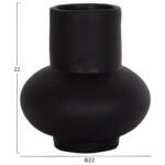 ΕΠΙΤΡΑΠΕΖΙΟ ΔΙΑΚΟΣΜΗΤΙΚΟ ΒΑΖΟ LEMA HM4664.01S ΤΕΡΑΚΟΤΑ ΣΕ ΜΑΥΡΟ--Φ22x22Υεκ. - Image 2