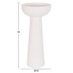 ΕΠΙΤΡΑΠΕΖΙΟ ΔΙΑΚΟΣΜΗΤΙΚΟ ΒΑΖΟ LEKKAN HM4664.02L ΤΕΡΑΚΟΤΑ ΣΕ ΛΕΥΚΟ--Φ18x38Υεκ. - Image 2