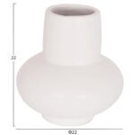 ΕΠΙΤΡΑΠΕΖΙΟ ΔΙΑΚΟΣΜΗΤΙΚΟ ΒΑΖΟ LEMA HM4664.02S ΤΕΡΑΚΟΤΑ ΣΕ ΛΕΥΚΟ--Φ22x22Υεκ. - Image 2