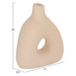 ΕΠΙΤΡΑΠΕΖΙΟ ΔΙΑΚΟΣΜΗΤΙΚΟ ΒΑΖΟ DECANT HM4667.02Μ ΤΕΡΑΚΟΤΑ ΣΕ ΚΡΕΜ--17x6.5x20Υεκ. - Image 2