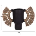 ΕΠΙΤΡΑΠΕΖΙΟ ΔΙΑΚΟΣΜΗΤΙΚΟ ΒΑΖΟ ALICA HM4668.01L ΜΑΥΡΗ ΤΕΡΑΚΟΤΑ & GRASS--64x22x38Υεκ - Image 2