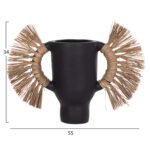 ΕΠΙΤΡΑΠΕΖΙΟ ΔΙΑΚΟΣΜΗΤΙΚΟ ΒΑΖΟ ALICA HM4668.01S ΜΑΥΡΗ ΤΕΡΑΚΟΤΑ & GRASS--55x19x34Υεκ - Image 2