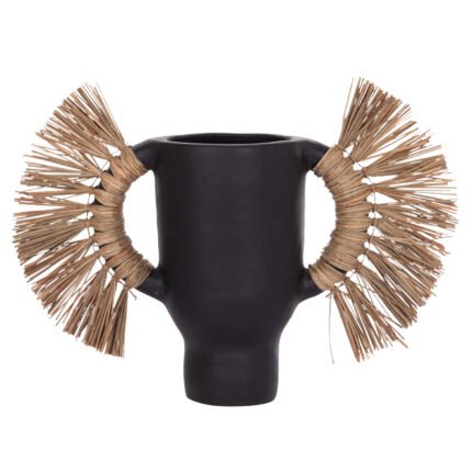 Αγόρασε ΕΠΙΤΡΑΠΕΖΙΟ ΔΙΑΚΟΣΜΗΤΙΚΟ ΒΑΖΟ ALICA HM4668.01S ΜΑΥΡΗ ΤΕΡΑΚΟΤΑ & GRASS--55x19x34Υεκ σε μοναδική τιμή στο clickforshop.gr