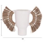 ΕΠΙΤΡΑΠΕΖΙΟ ΔΙΑΚΟΣΜΗΤΙΚΟ ΒΑΖΟ ALICA HM4668.02L ΛΕΥΚΗ ΤΕΡΑΚΟΤΑ & GRASS--64x22x38Υεκ - Image 2