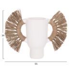 ΕΠΙΤΡΑΠΕΖΙΟ ΔΙΑΚΟΣΜΗΤΙΚΟ ΒΑΖΟ ALICA HM4668.02S ΛΕΥΚΗ ΤΕΡΑΚΟΤΑ & GRASS--55x19x34Υεκ - Image 2