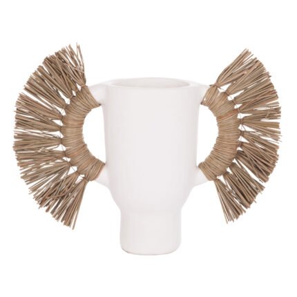 Αγόρασε ΕΠΙΤΡΑΠΕΖΙΟ ΔΙΑΚΟΣΜΗΤΙΚΟ ΒΑΖΟ ALICA HM4668.02S ΛΕΥΚΗ ΤΕΡΑΚΟΤΑ & GRASS--55x19x34Υεκ σε μοναδική τιμή στο clickforshop.gr