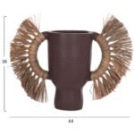 ΕΠΙΤΡΑΠΕΖΙΟ ΔΙΑΚΟΣΜΗΤΙΚΟ ΒΑΖΟ ALICA HM4668.07L ΣΟΚΟΛΑΤΙ ΤΕΡΑΚΟΤΑ & GRASS--64x22x38Υεκ - Image 2