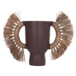 ΕΠΙΤΡΑΠΕΖΙΟ ΔΙΑΚΟΣΜΗΤΙΚΟ ΒΑΖΟ ALICA HM4668.07L ΣΟΚΟΛΑΤΙ ΤΕΡΑΚΟΤΑ & GRASS--64x22x38Υεκ - Image 3