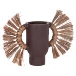 ΕΠΙΤΡΑΠΕΖΙΟ ΔΙΑΚΟΣΜΗΤΙΚΟ ΒΑΖΟ ALICA HM4668.07S ΣΟΚΟΛΑΤΙ ΤΕΡΑΚΟΤΑ & GRASS--55x19x34Υεκ - Image 4