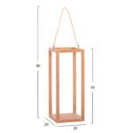 ΕΠΙΤΡΑΠΕΖΙΟ ΔΙΑΚΟΣΜΗΤΙΚΟ ΦΑΝΑΡΙ ΓΙΑ ΚΕΡΙ FENT HM4582 ΞΥΛΟ TEAK ΦΥΣΙΚΟ 20x20x50-80Υεκ. - Image 2