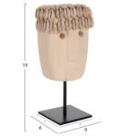 ΕΠΙΤΡΑΠΕΖΙΟ ΔΙΑΚΟΣΜΗΤΙΚΟ ΠΡΟΣΩΠΟ HM4313 PARAS STONE ΣΕ ΜΕΤΑΛΛΙΚΟ ΜΑΥΡΟ STAND 9x6x19Yεκ. - Image 2