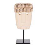 ΕΠΙΤΡΑΠΕΖΙΟ ΔΙΑΚΟΣΜΗΤΙΚΟ ΠΡΟΣΩΠΟ HM4313 PARAS STONE ΣΕ ΜΕΤΑΛΛΙΚΟ ΜΑΥΡΟ STAND 9x6x19Yεκ. - Image 3