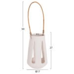 ΕΠΙΤΡΑΠΕΖΙΟ ΦΑΝΑΡΙ ERANTYL HM4696.02L ΛΕΥΚΟ FIBER CEMENT & ΧΕΡΟΥΛΙ RATTAN Φ17x27Yεκ. - Image 2