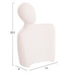 ΕΠΙΤΡΑΠΕΖΙΟ ΚΕΡΑΜΙΚΟ ΔΙΑΚΟΣΜΗΤΙΚΟ 2ΤΜΧ HUMANS HM4617 ΥΠΟΛΕΥΚΟ ΚΡΥΣΤΑΛΛΙΚΟ - Image 3