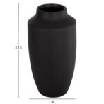 ΕΠΙΤΡΑΠΕΖΙΟ ΚΕΡΑΜΙΚΟ ΔΙΑΚΟΣΜΗΤΙΚΟ ΒΑΖΟ GALAD HM4588.02 ΜΑΥΡΟ ΜΑΤ Φ16x32Υεκ - Image 2